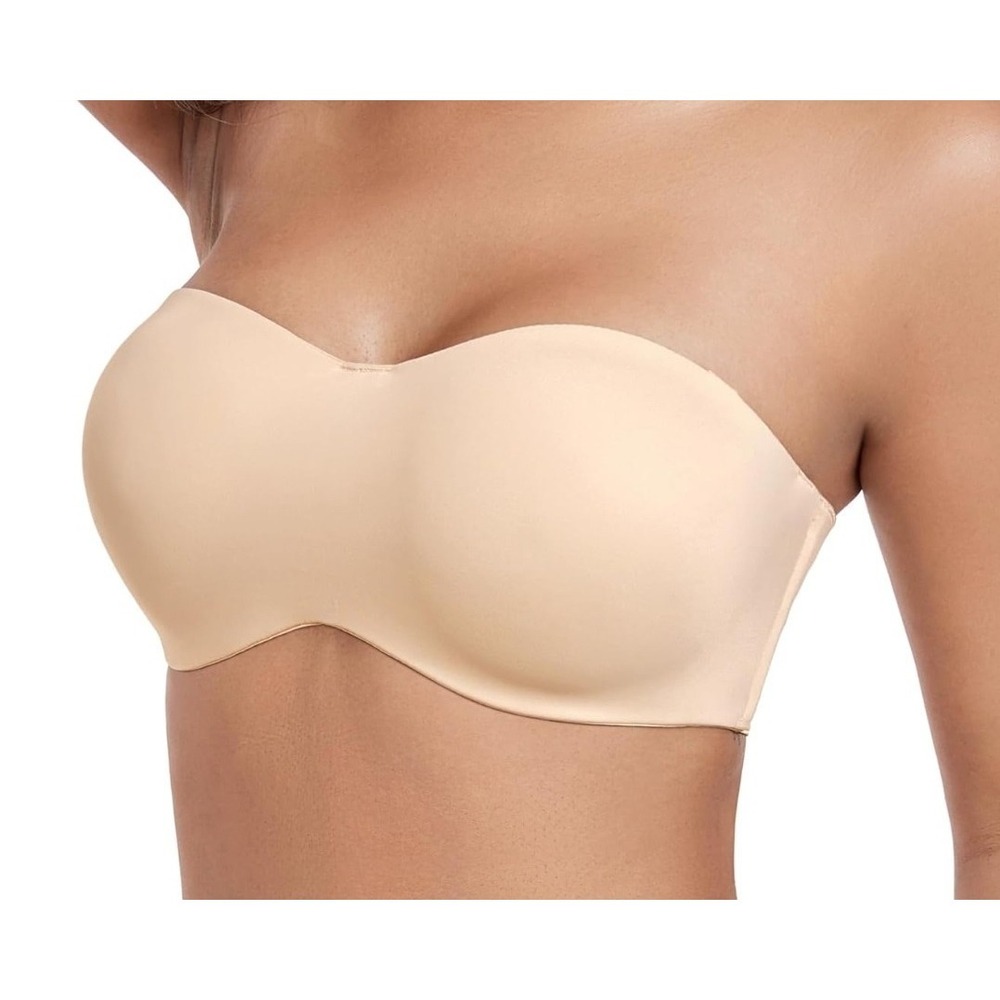 Strapless‎ Bra Anti-Slip Underwire Bandeau Seamless Support 34B